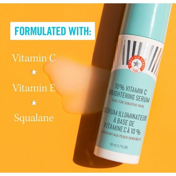 First Aid Beauty 10% Vitamin C Brightening Serum - 1.7 fl oz/50 ml - NIB - Picture 3 of 7
